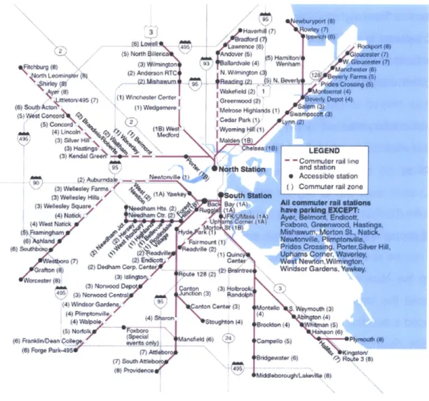 Figure 4.10:  MBTA  Commuter  Rail alignment  commercial  map