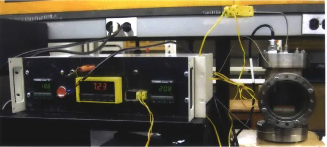 Figure  3-2:  Photograph  of boiling  facility  (right)  and  electronic  control  box  (left).