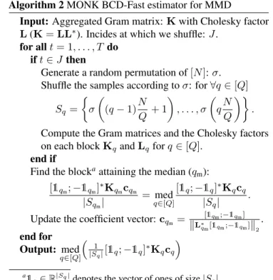 Table 1: Computational complexity of MMD estimators.