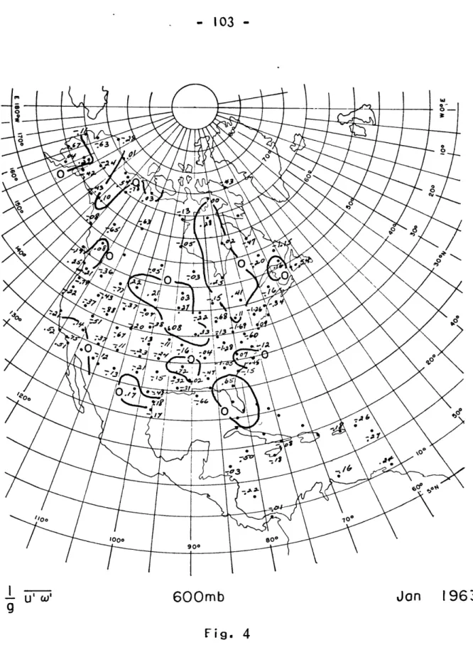 Fig.  3,  but  for  the  month  of  January  1963 at  600  mb.