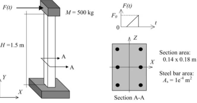 Figure 10. Geometry and loading of the column.
