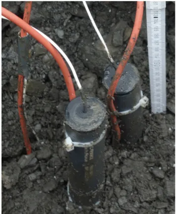 Figure 2. Electrode layout at the Schilthorn summit. The distance between electrode rows and between electrode columns is ca