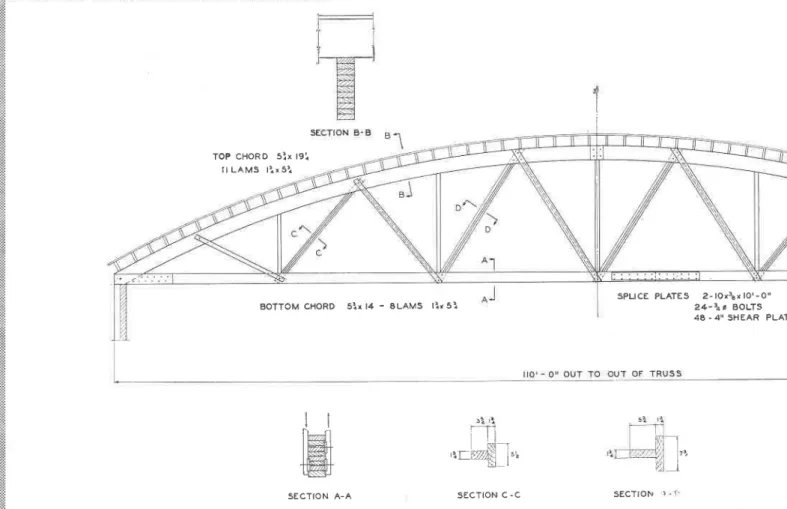 Fig.  3.  A  drawing  of  one of  the  trusses as originallg  designed