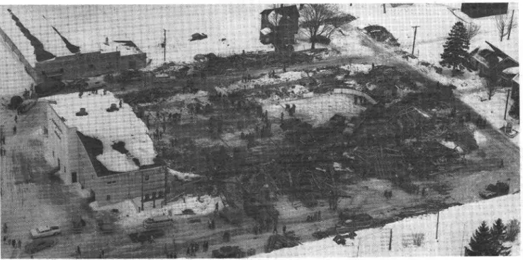 Fig. 7. An  aerial picture of Listowel arena shortlg after the roof collapse