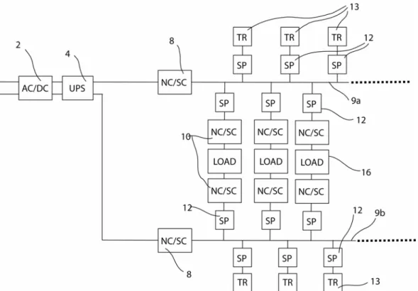 Figure 1.  Schematic diagram of a circuit for a superconducting DC distribution system.