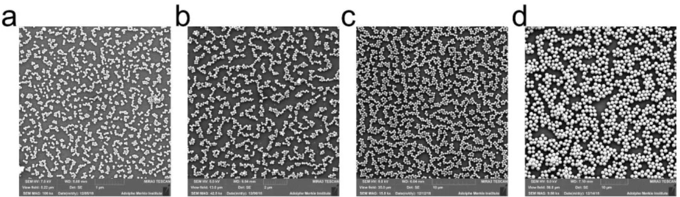 Figure  S8.  Scanning  electron  micrographs  showing  four  different  homogenous  particle  surfaces