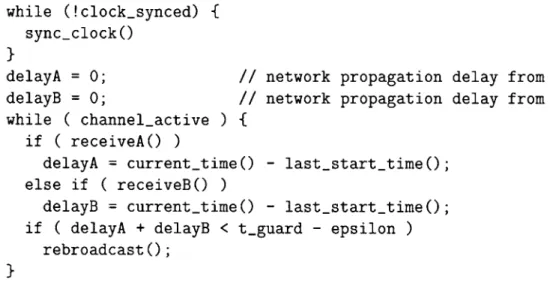 Figure  3-1:  Rebroadcast  Cell  Membership  Selection  Algorithm  (pseudocode)