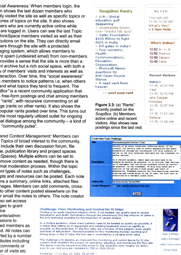 Figure  3.4:  (a) The user  posts a challenge in the topic on  cholera treatment, which includes a summary, online links, files and images