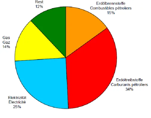 Figure 2 : Consommation finale d'énergie en 2017 par agent énergétique 