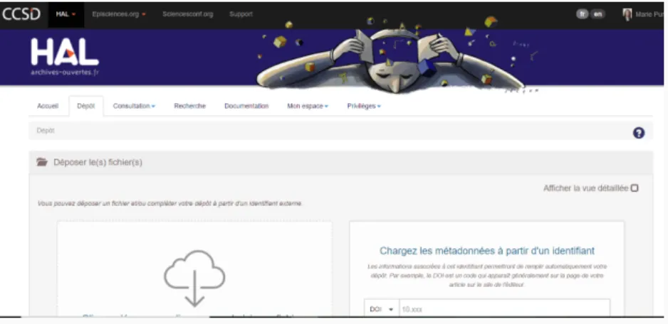 FIGURE : Déposer un fichier
