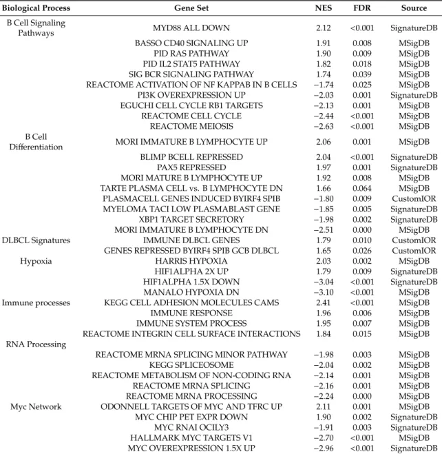 Table 2. Summary of preranked GSEA analysis of RNA-Seq data for ETS1 knockdown.