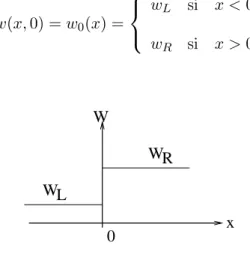 Fig. 4  Condition initale du problème de Riemann