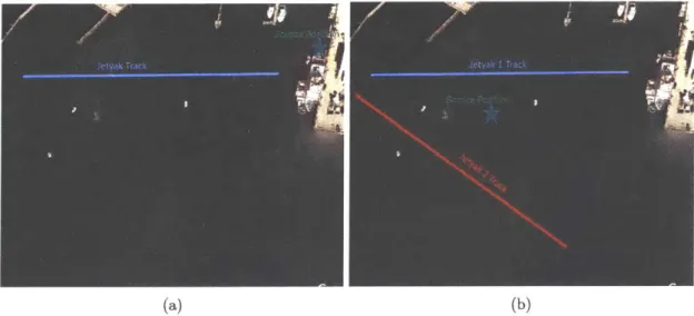 Figure  4-6:  Vehicle  and  Source  configurations  for  the  two  acoustic  experiments  performed.