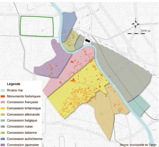 Figure   11   :   Monuments   historiques   de   Tianjin   en   2012   