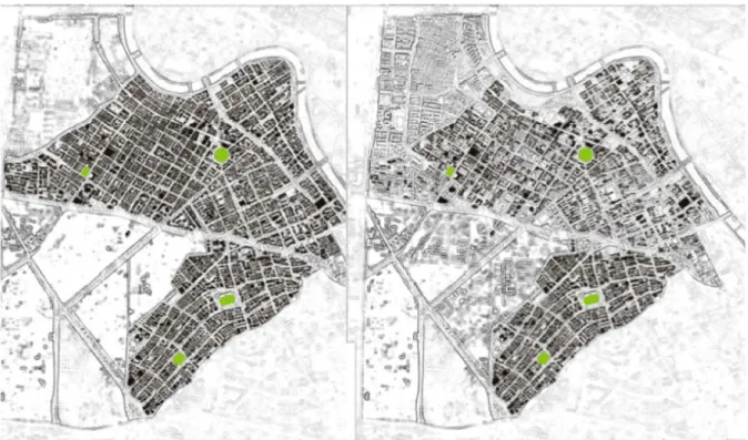 Figure   12   :   Évolution   des   monuments   historiques   à   Tianjin   entre   1965   et   1986