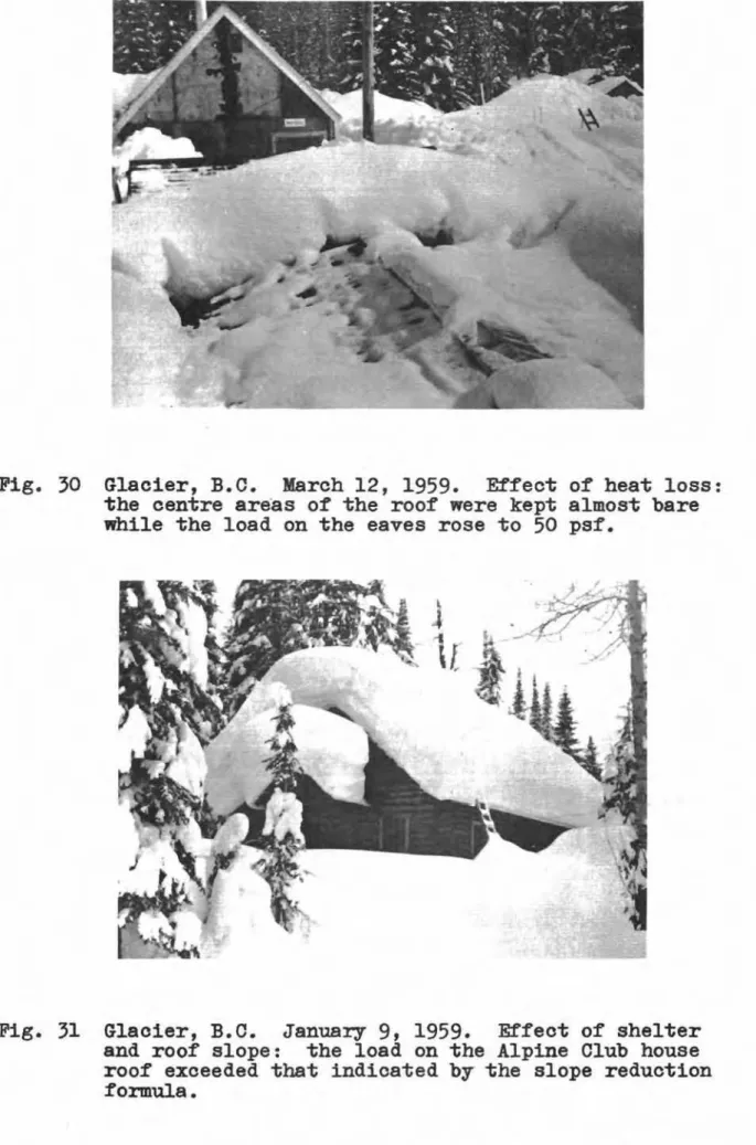 Fig. 30 Glacier, B.C. March 12, 1959. Effect of heat loss: