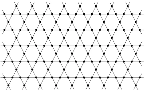 Figure 5.6. – Réseau kagomé étudié par Leung et Guest