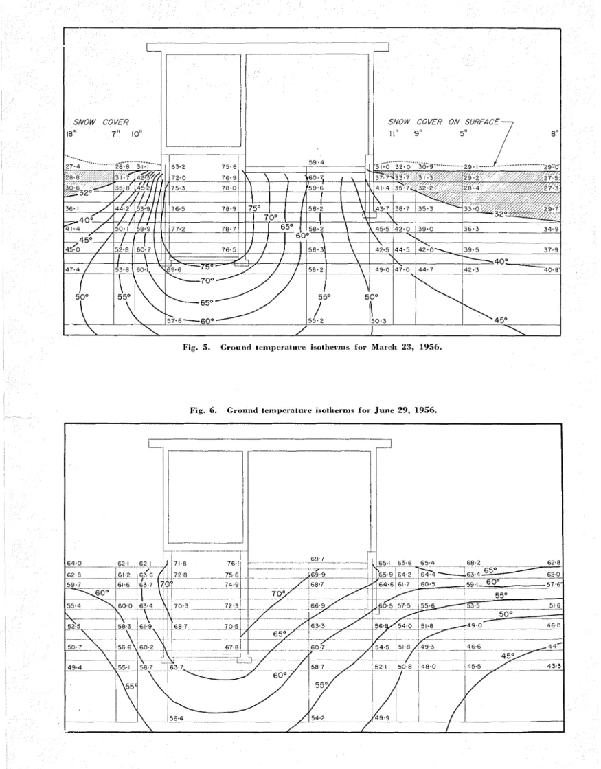 Fig.  5.  Gronntl  temperature  isotllerll~s for  Marrh  23,  1956. 