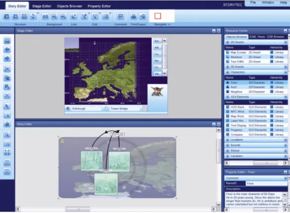 Figure 2.18 – L’interface utilisateur de StoryTec.