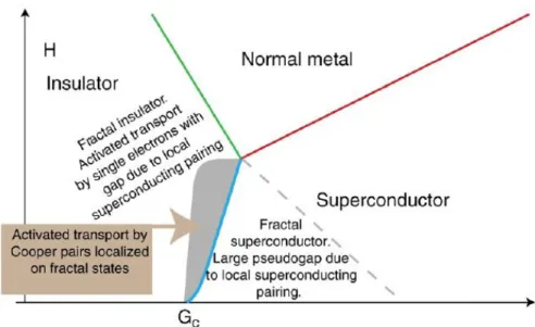 Figure 1.7: Experimental phase diagram of homogeneously disordered films drawn by [FIKC10].