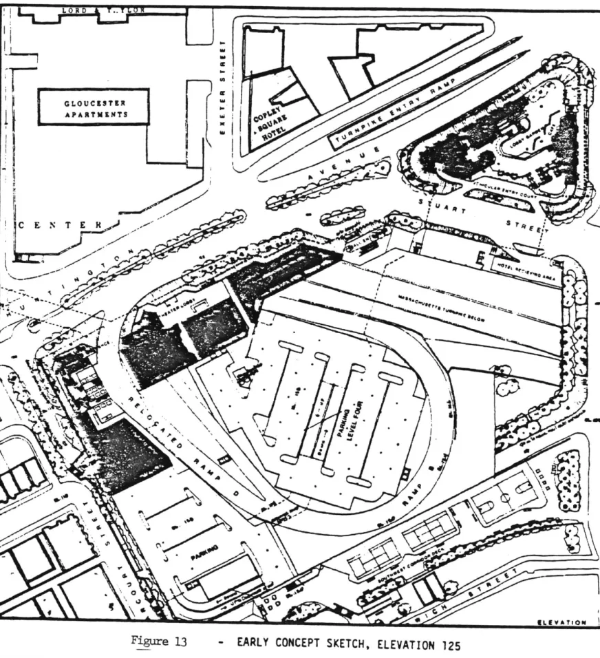 Figure  13 - EARLY  CONCEPT SKETCH,  ELEVATION  125