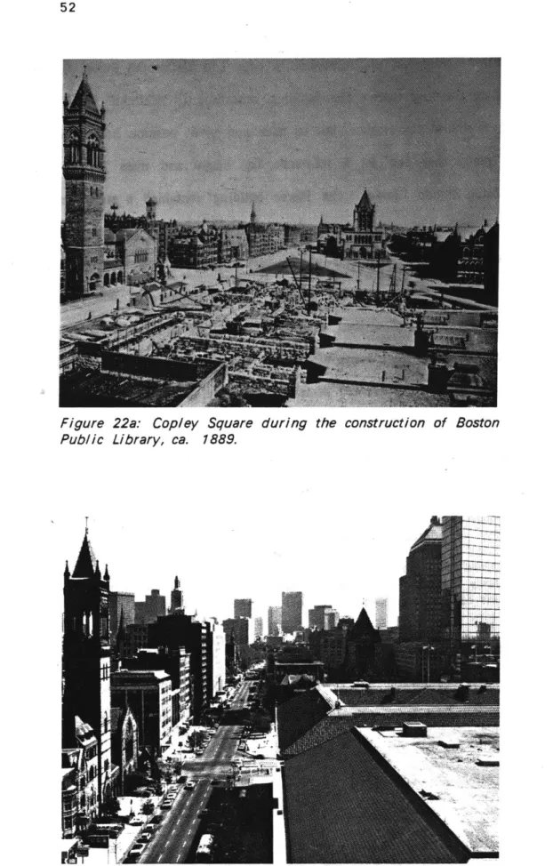 Figure  22a:  Copley  Square  during  the  construction  of  Boston Public  Library,  ca