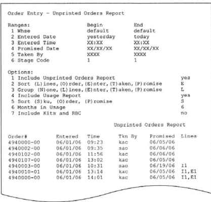 Figure  11:  OEZRA  &#34;Unprinted  Orders&#34;  Report