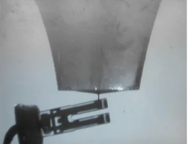 Figure 2.5 - Direct etching of a tip on a tuning fork.
