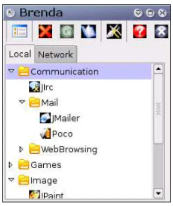 Figure 5: Screenshot of the graphical interface of the deployment manager (running on an iPaq)