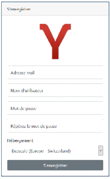 Figure 6: Page d’enregistrement 