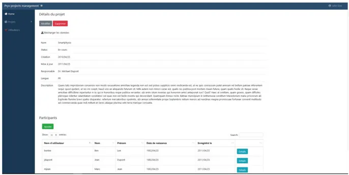 Figure 7: Page d’administration 