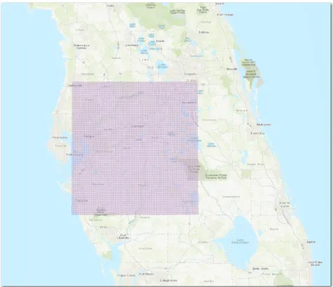 Figure 1.4: Radar rainfall observation area in the State of Florida, USA. Source: