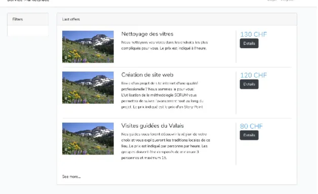 Figure 24 : Page d'accueil du site