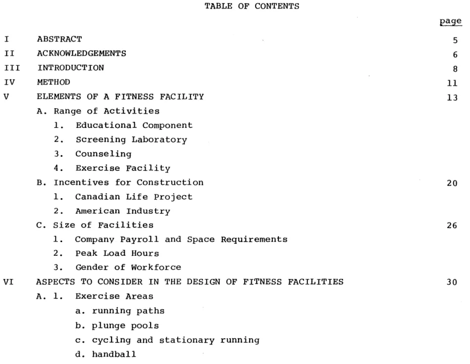 TABLE  OF  CONTENTS  2 page I  ABSTRACT  5 II  ACKNOWLEDGEMENTS  6 III  INTRODUCTION  8 IV  METHOD  11