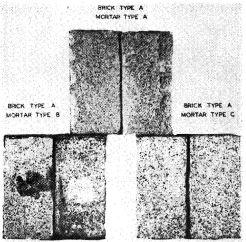 Figure  5.  Typicel  examples  of'  each  mortar  t~rpe. 