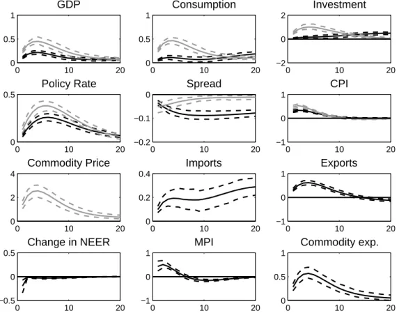 Figure 7: IRFs - Foreign demand shock (wedge shock)