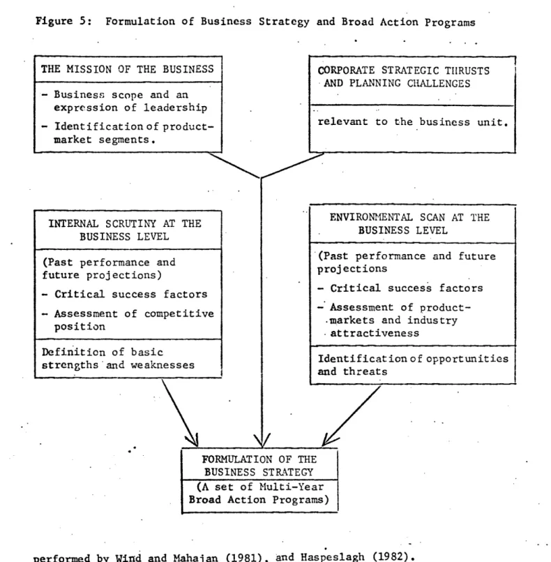 Figure  5:  Formulation  of  Business  Strategy  and Broad Action Programs