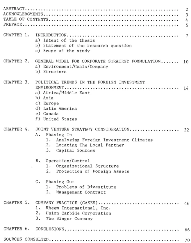 TABLE  OF  CONTENTS ABSTRACT.......... ...............  .................................