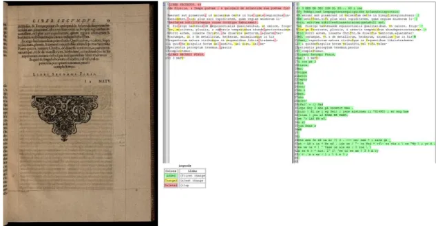 Figure 5 : numérisation d'une page de la collection de Bry comportant une  image ; transcription et output de Tesseract 
