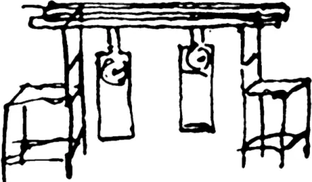 Figure 1.2: Original drawing of Huygens illustrating his experiments with pendulum clocks