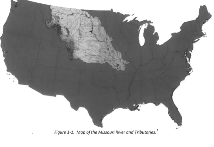 Figure 1-1.  Map  of the Missouri River and  Tributaries.'