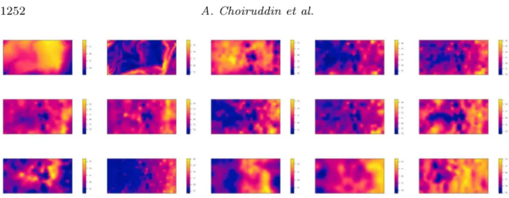 Fig 4 . Maps of covariates used in Scenario 3 and in the application. From left to right: