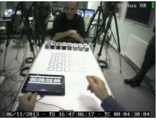 Fig. 1. First-person view of the interaction captured from the instructor’s head- head-mounted scene camera