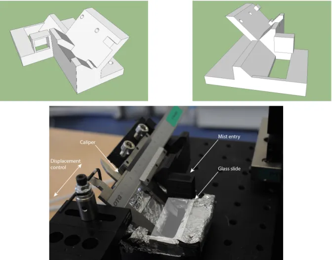 Figure 2.7 – Google Sketchup ® model (top) for the 3D-printed confinement chamber (bottom)