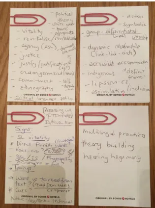 Figure 2: Preparation notes including key terminology 