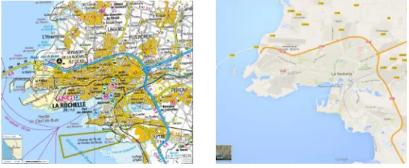 Figure 6. Difference of content quantity between maps from IGN-France and GoogleMaps 