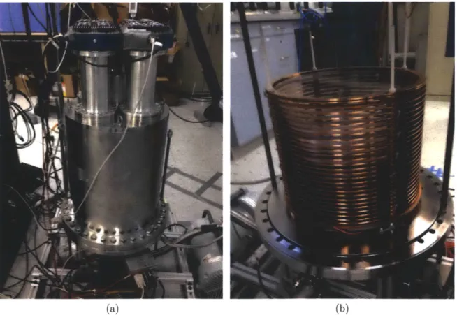 Figure  3-2:  Left:  The  4-shooter  detector.  FRom  top  to  bottom,  CCD-PMT-TPC.