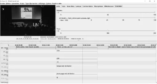 Figure 6. Exemple 3. Interaction de type 13. (loc002_00:04:33)  Notre action, nous l’avons appelée [Syrie, un visa, une vie]