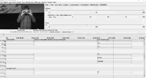 Figure 5. Exemple 2. Interaction de type 12. (loc001_00:00:32)  Alors ils vont passer devant un jury qui va les juger [avec des gros yeux]