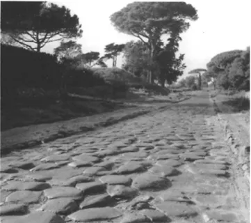 Figure 1.1 - Via Appia leaving Rome near the Villa of the Quintilii (Adam 1989)